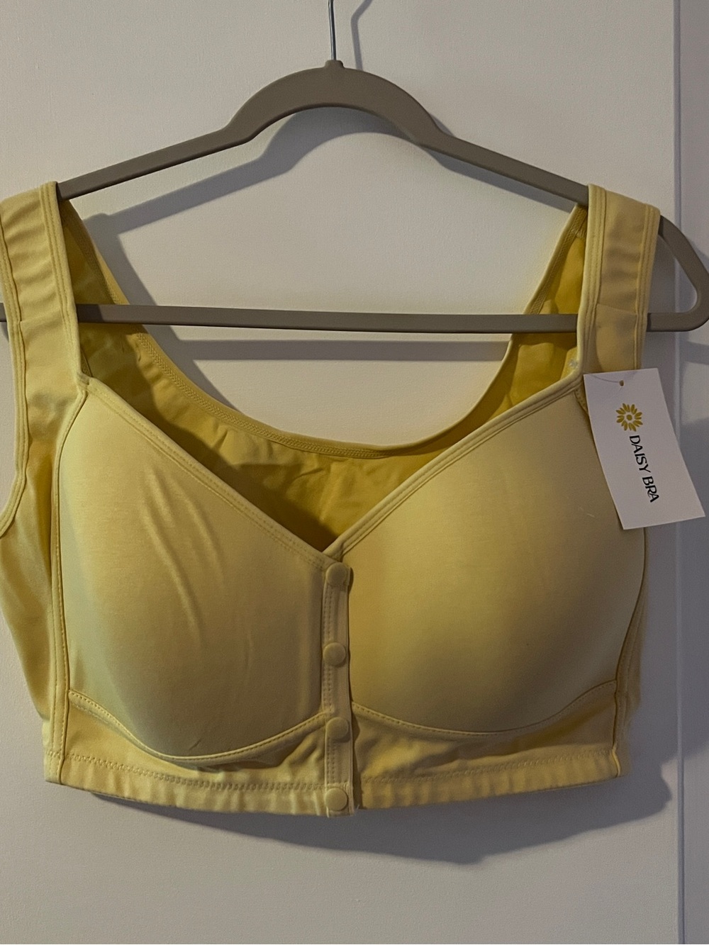 Daisy Bra Soft Support Front-Closure Bra in Light Yellow